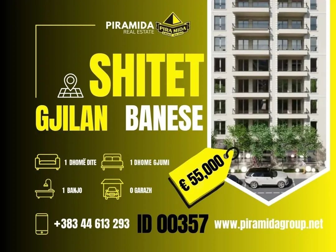 Banesë në shitje 67/m² në qendër të Gjilanit – Kosove