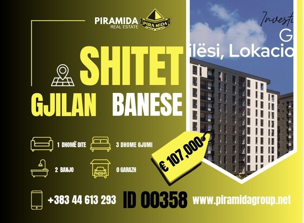 Banesë në shitje 133.4/m² Kompleksi Klinton Gjilan – Kosove